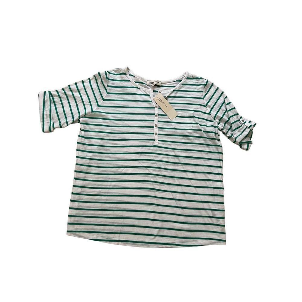 Jones New York stripped short sleeve tee size 1X